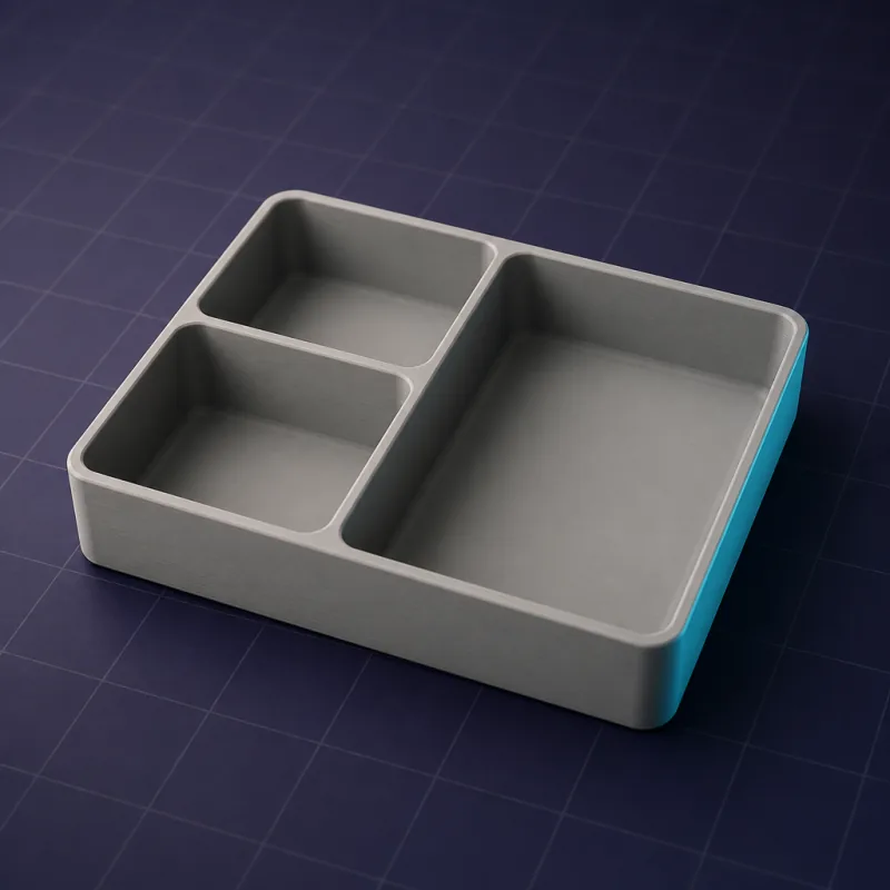 Modular drawer organizer, generated with SpeakCAD
