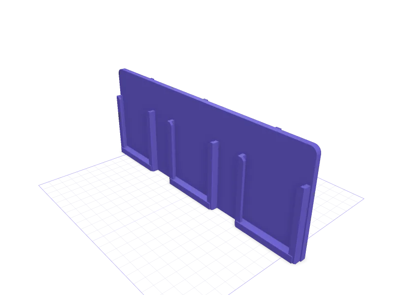IKEA SKÅDIS rack for Metabo CAS 18V batteries, 3D printable model