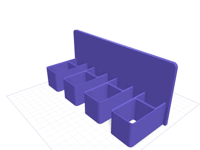 IKEA SKÅDIS rack for 4 Milwaukee M12 batteries, 3D printable model