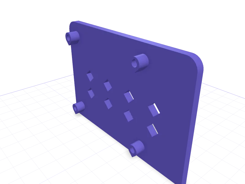 IKEA SKÅDIS mount plate for Raspberry Pi 5, 3D printable model