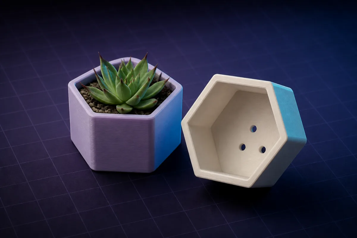 Planters & decor generated with SpeakCAD